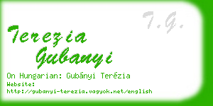 terezia gubanyi business card