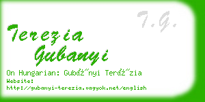 terezia gubanyi business card